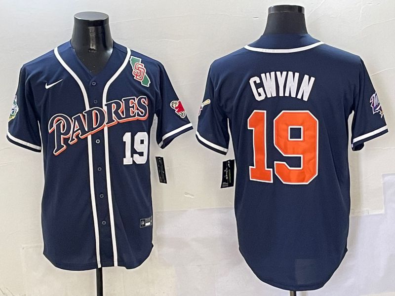 Men San Diego Padres #19 Gwynn Blue Game Nike 2025 MLB Jersey style 2